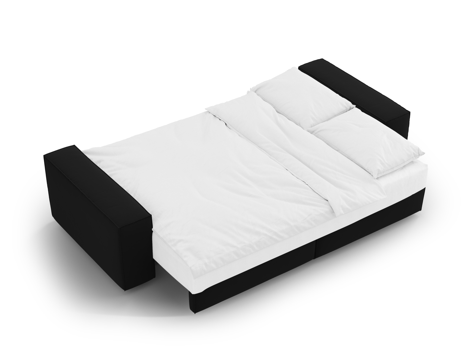 Velvet Sofa With Bed Function And Box, "Jodie", 3 Seats, 247x107x86