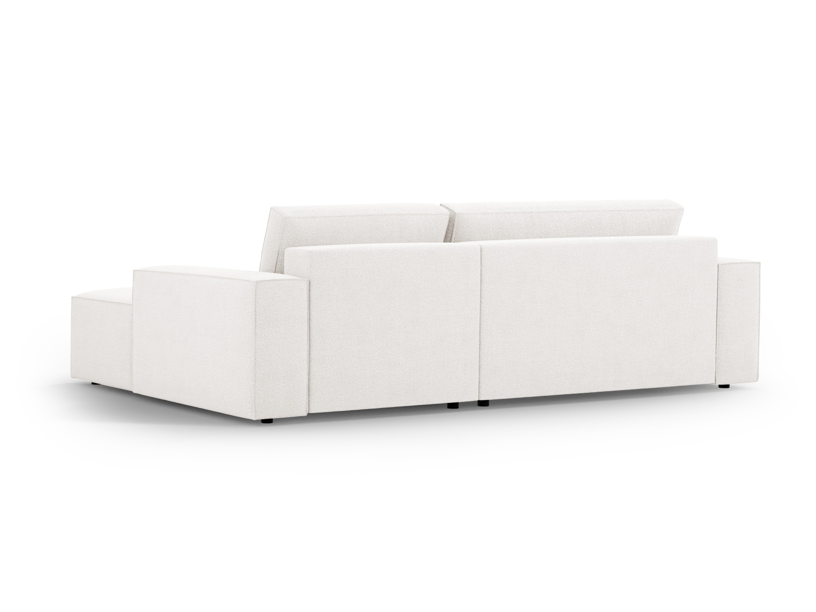 Boucle Right Corner Sofa With Bed Function And Box, "Jodie", 3 Seats, 246x151x86