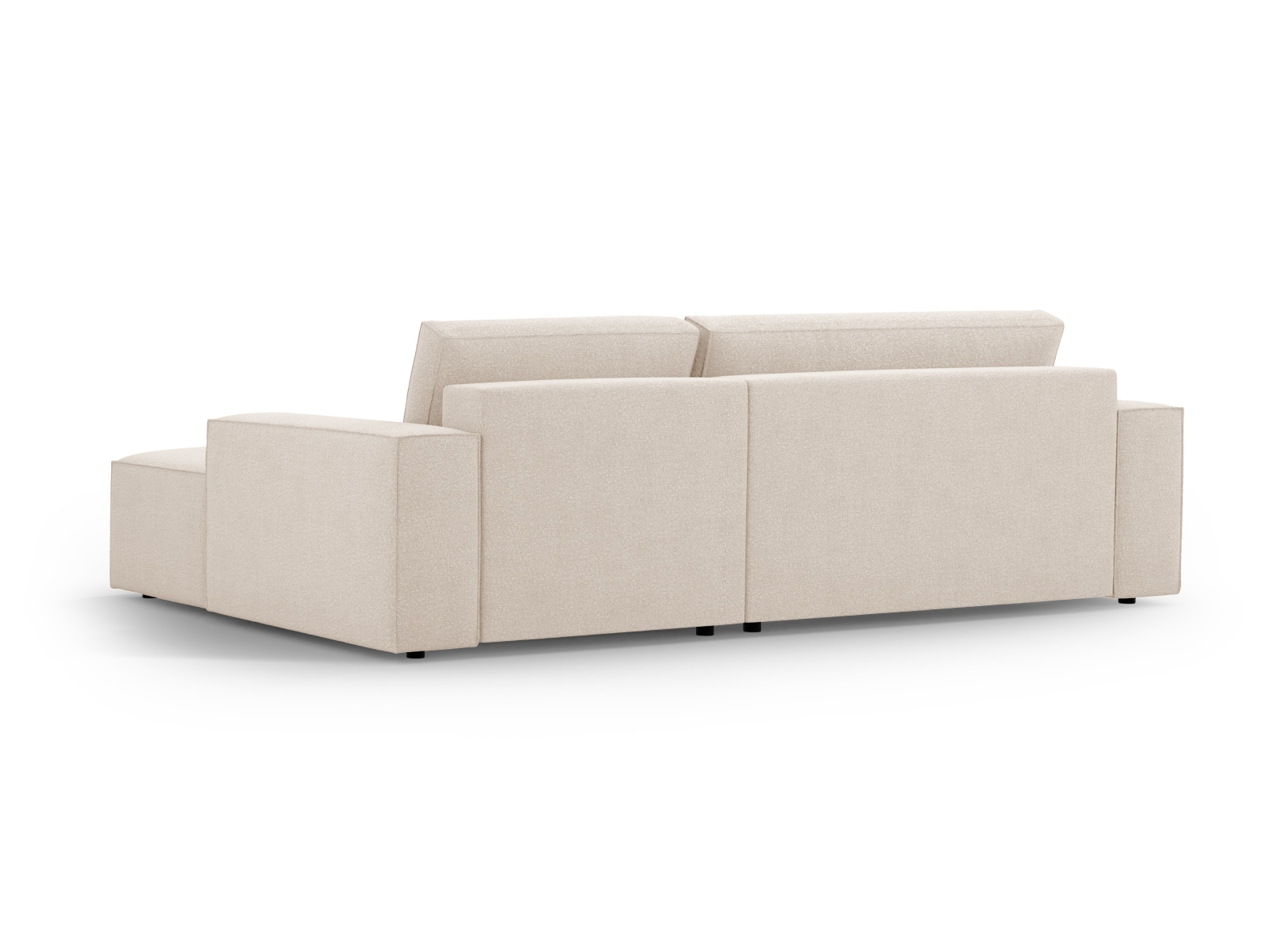 Boucle Right Corner Sofa With Bed Function And Box, "Jodie", 3 Seats, 246x151x86