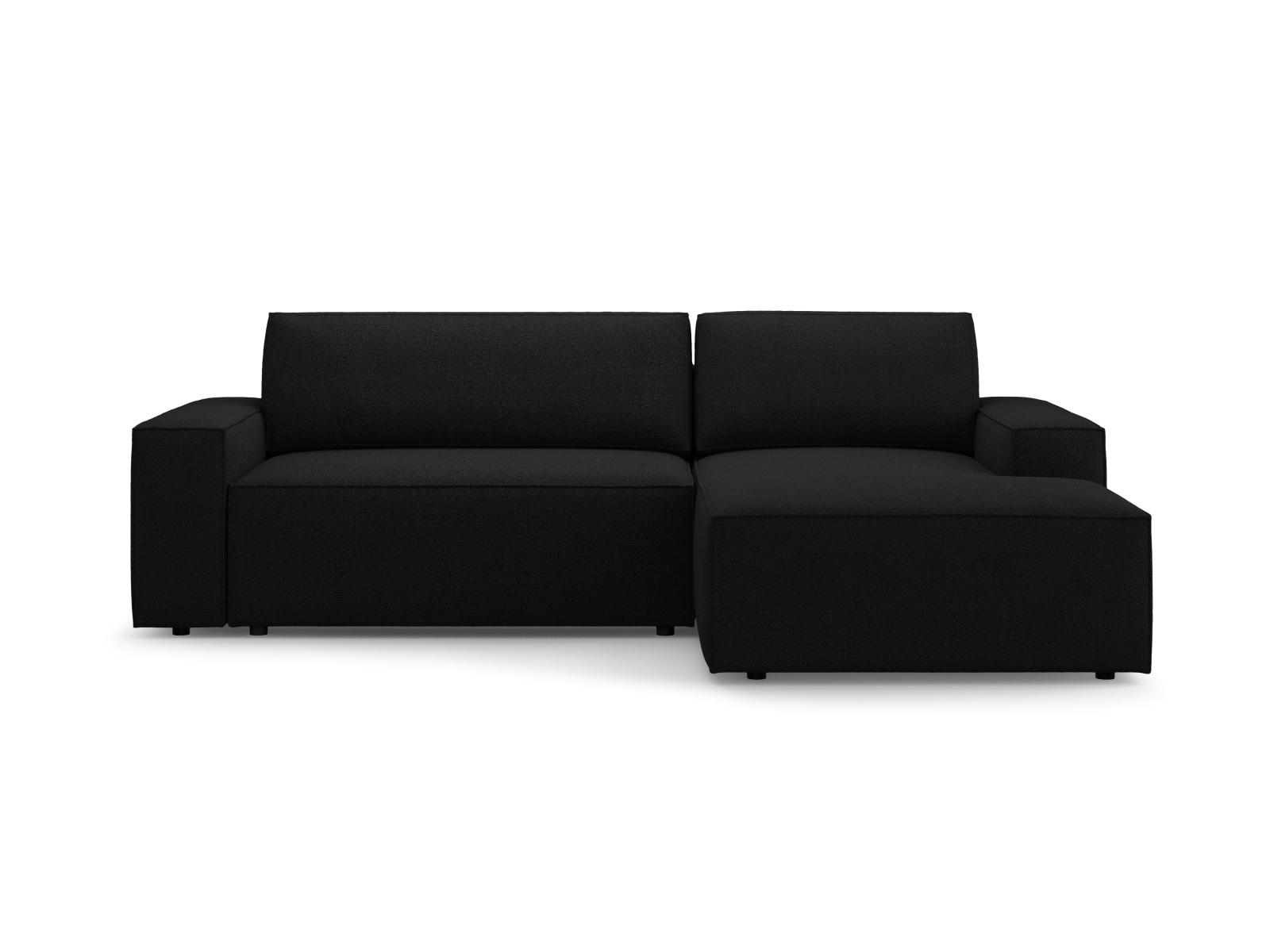 Boucle Right Corner Sofa With Bed Function And Box, "Jodie", 3 Seats, 246x151x86