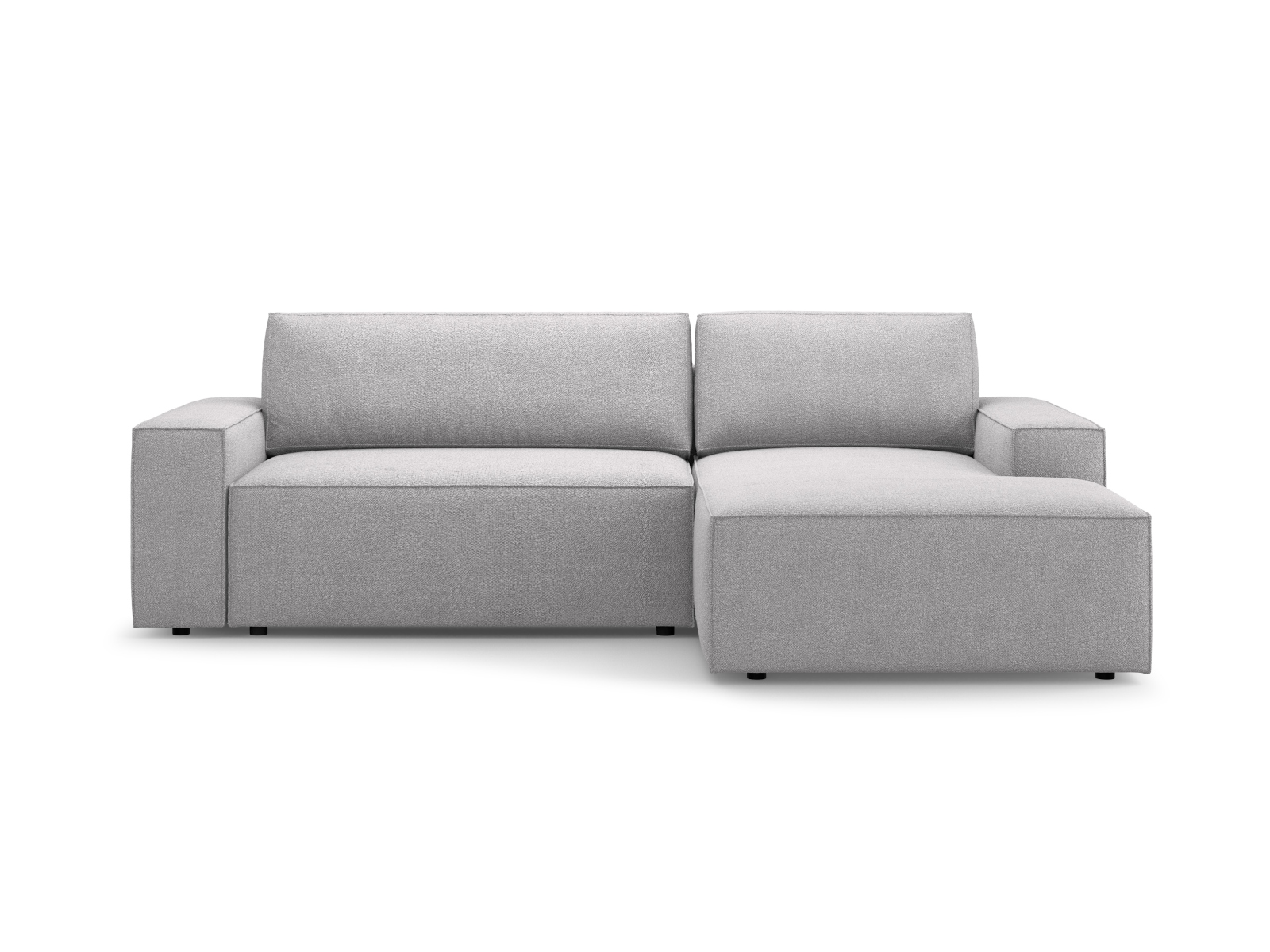 Boucle Right Corner Sofa With Bed Function And Box, "Jodie", 3 Seats, 246x151x86