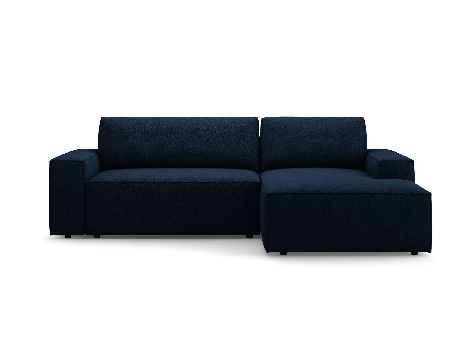 Boucle Right Corner Sofa With Bed Function And Box, "Jodie", 3 Seats, 246x151x86