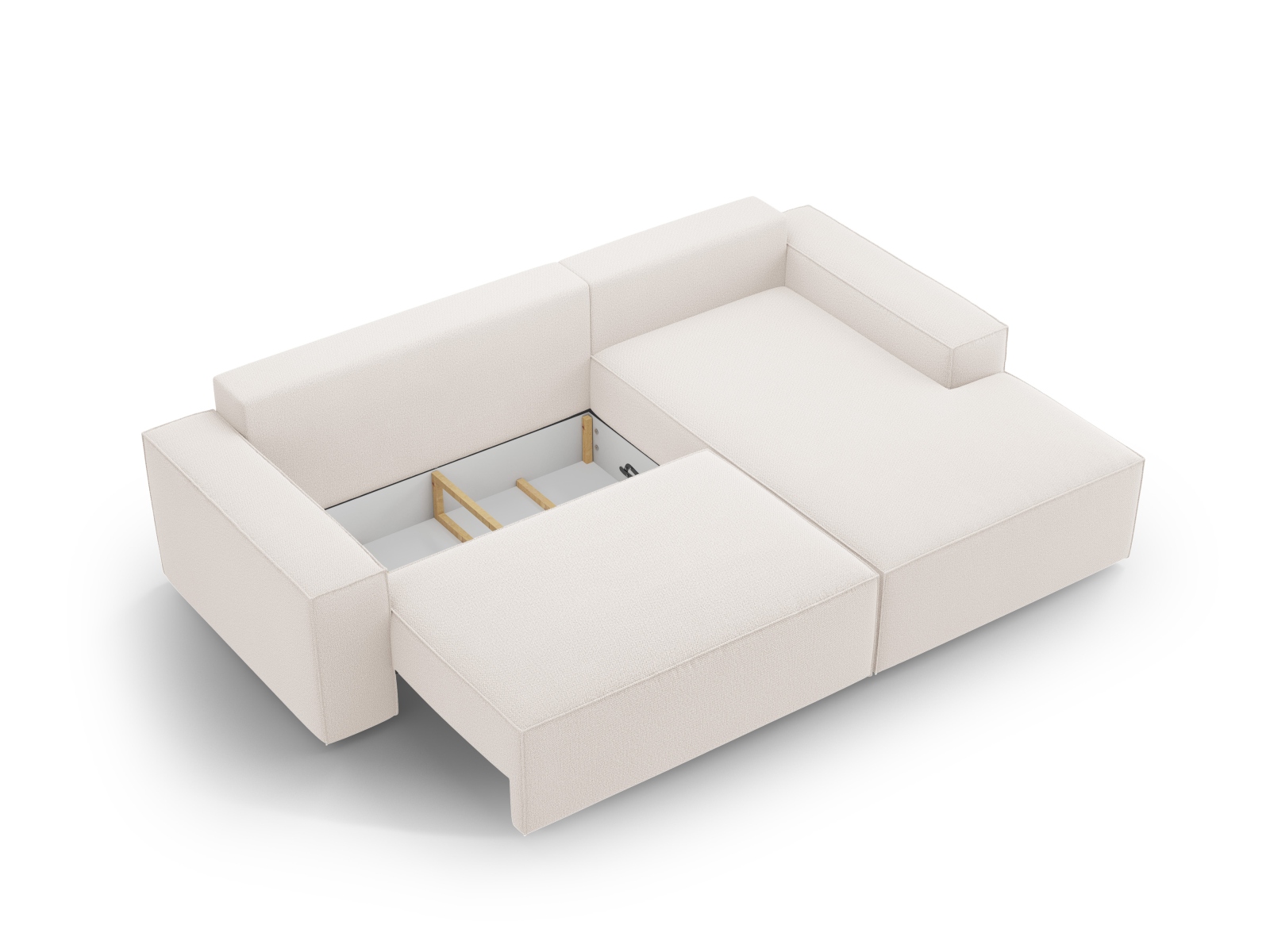 Right Corner Sofa With Bed Function And Box, "Jodie", 3 Seats, 246x151x86