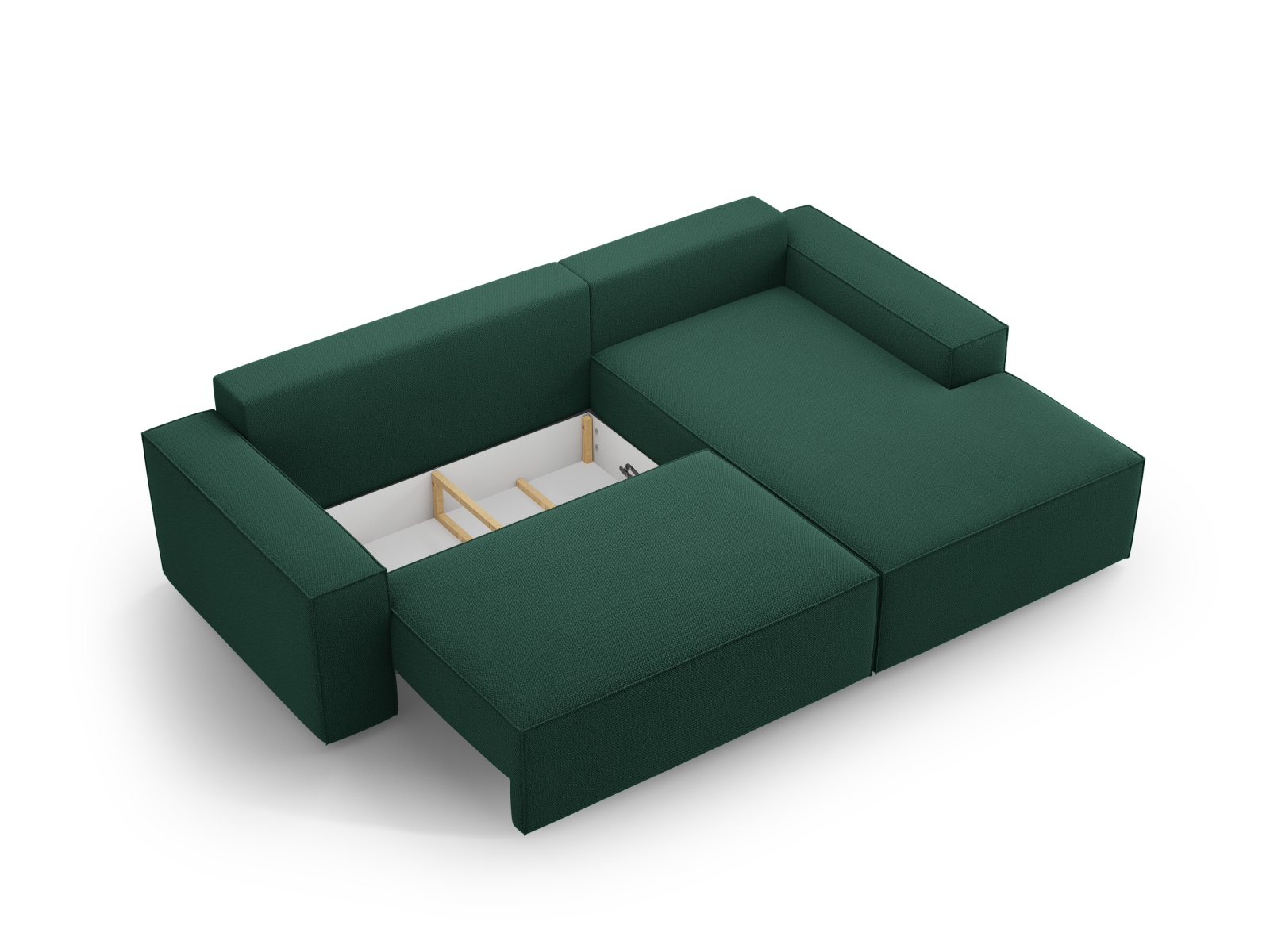 Right Corner Sofa With Bed Function And Box, "Jodie", 3 Seats, 246x151x86