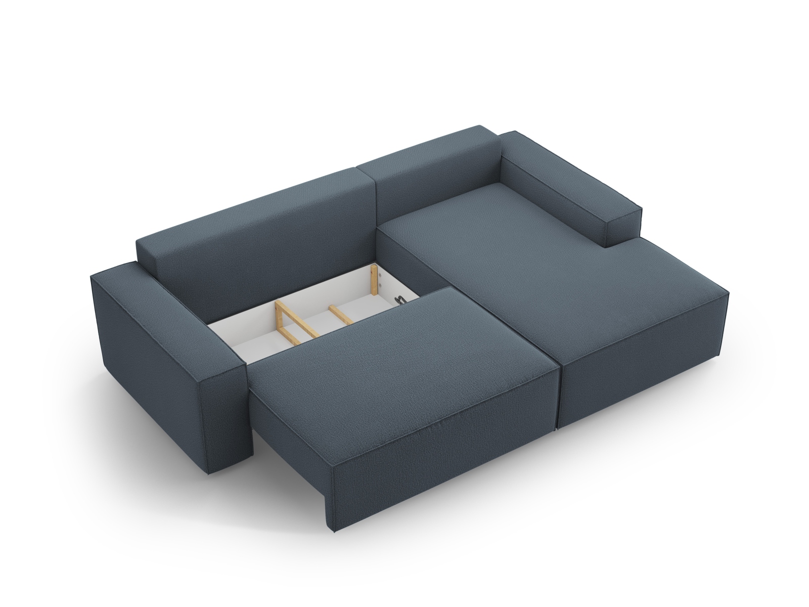 Right Corner Sofa With Bed Function And Box, "Jodie", 3 Seats, 246x151x86