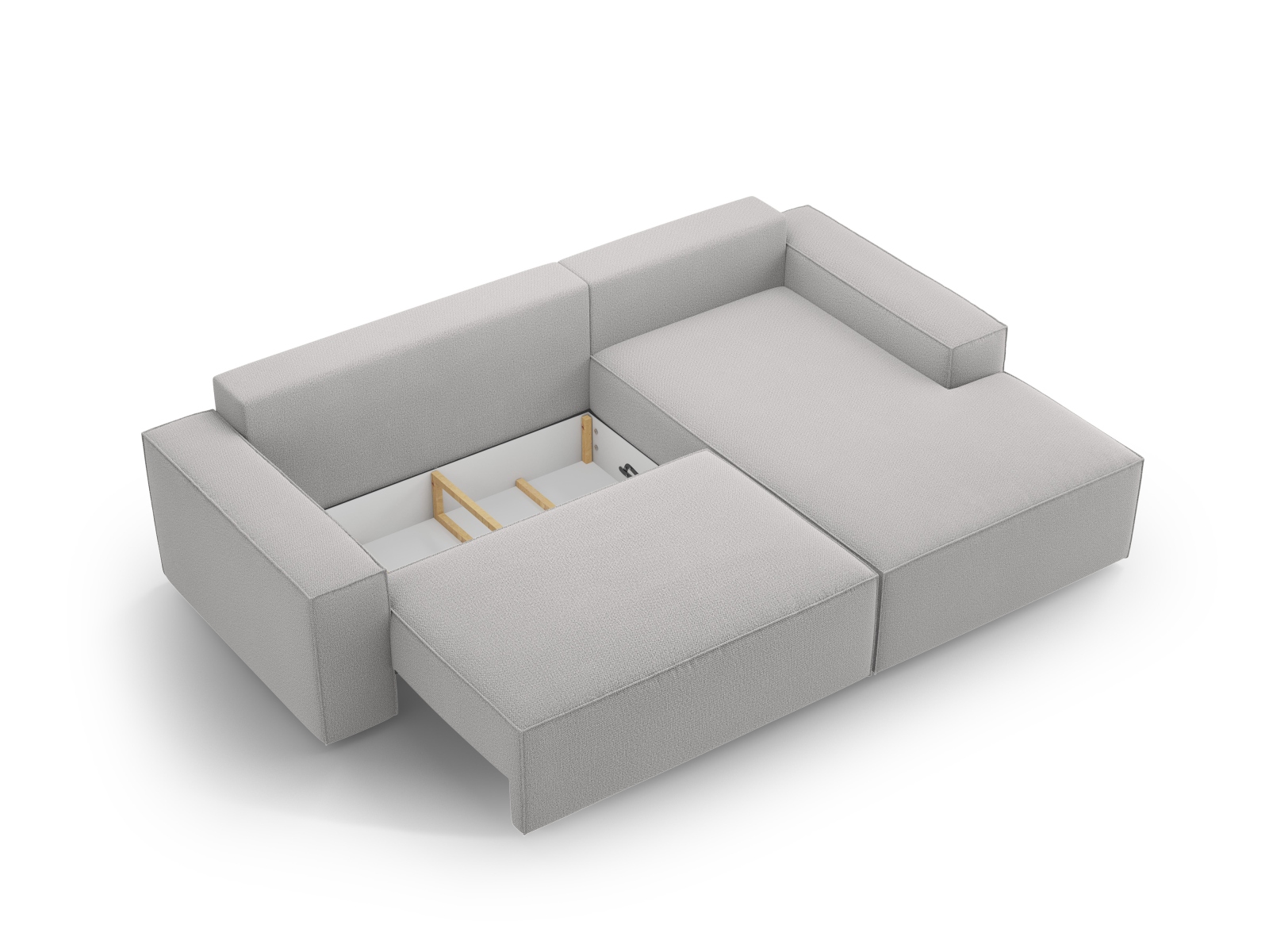Right Corner Sofa With Bed Function And Box, "Jodie", 3 Seats, 246x151x86