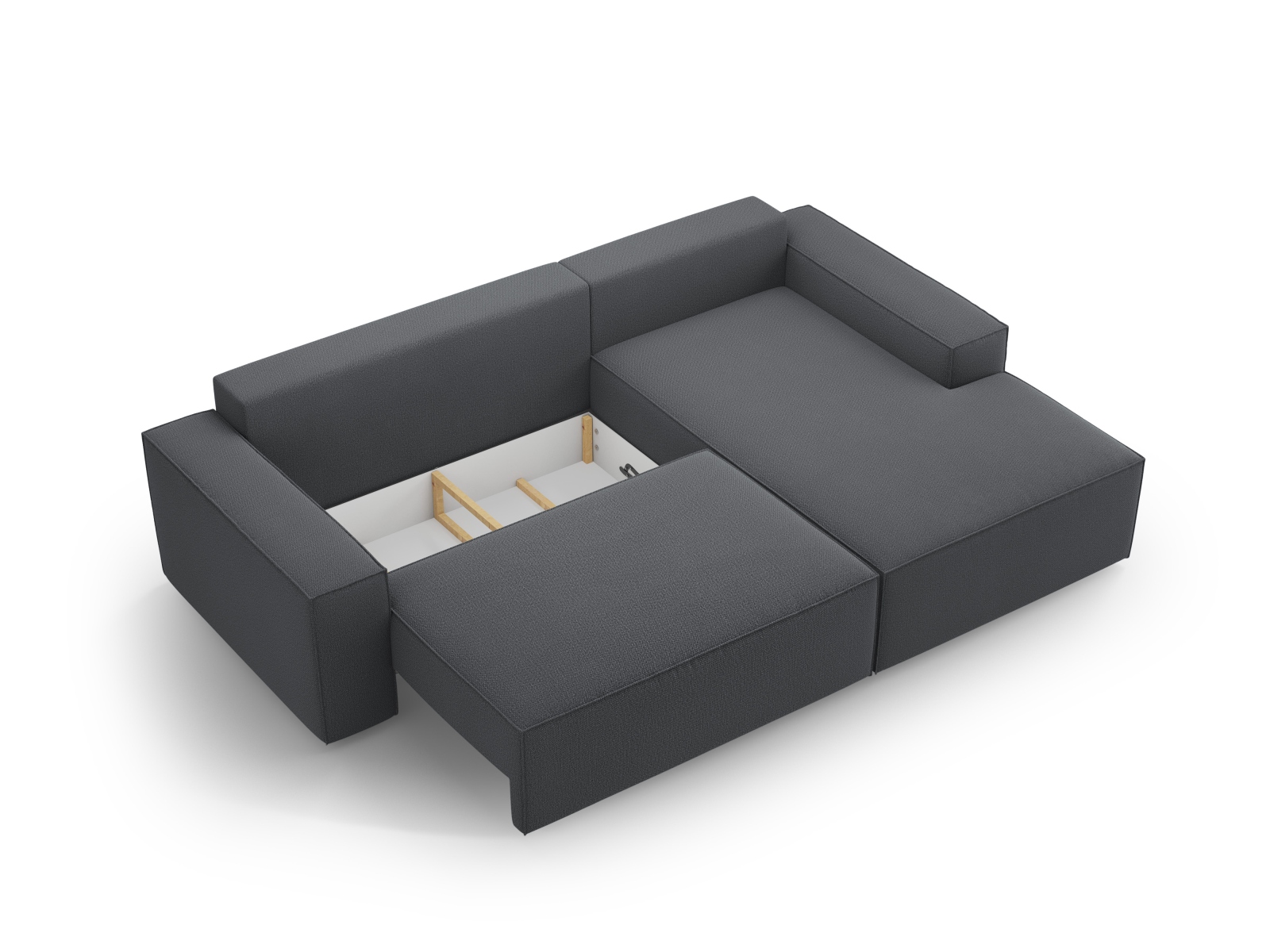 Right Corner Sofa With Bed Function And Box, "Jodie", 3 Seats, 246x151x86