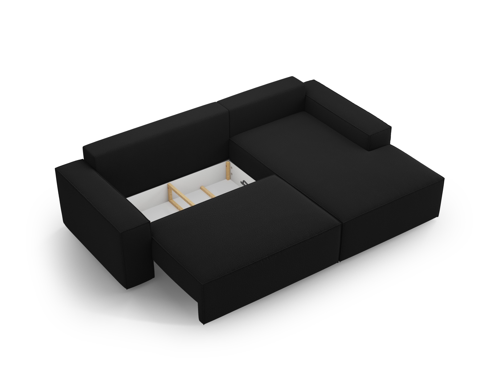 Right Corner Sofa With Bed Function And Box, "Jodie", 3 Seats, 246x151x86