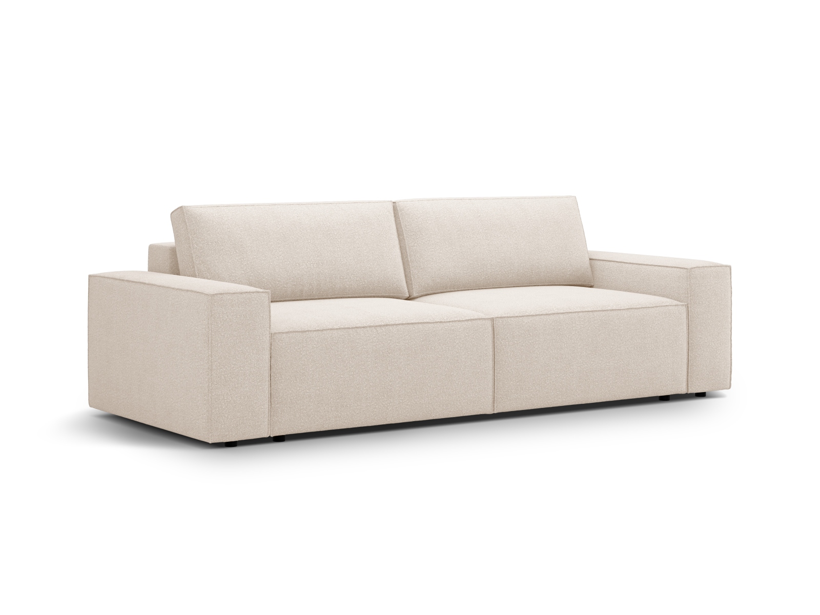 Boucle Sofa With Bed Function And Box, "Jodie", 3 Seats, 247x107x86