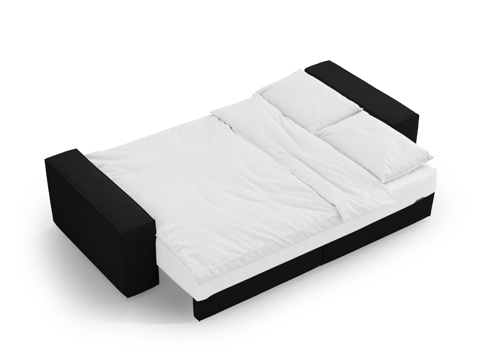 Boucle Sofa With Bed Function And Box, "Jodie", 3 Seats, 247x107x86