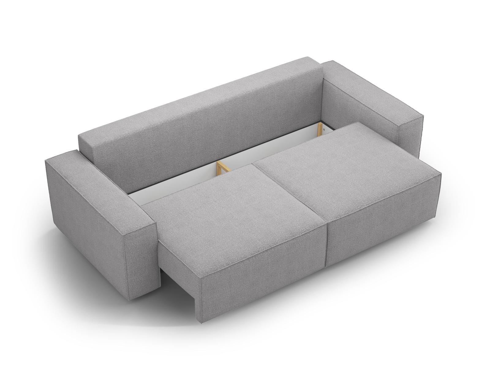 Boucle Sofa With Bed Function And Box, "Jodie", 3 Seats, 247x107x86