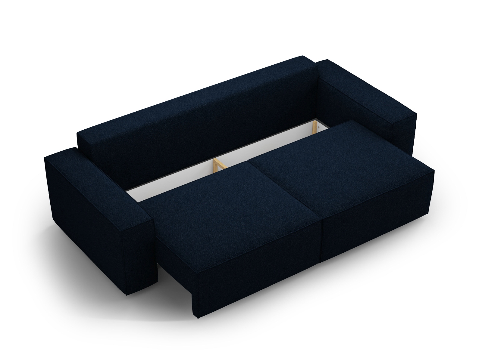 Boucle Sofa With Bed Function And Box, "Jodie", 3 Seats, 247x107x86