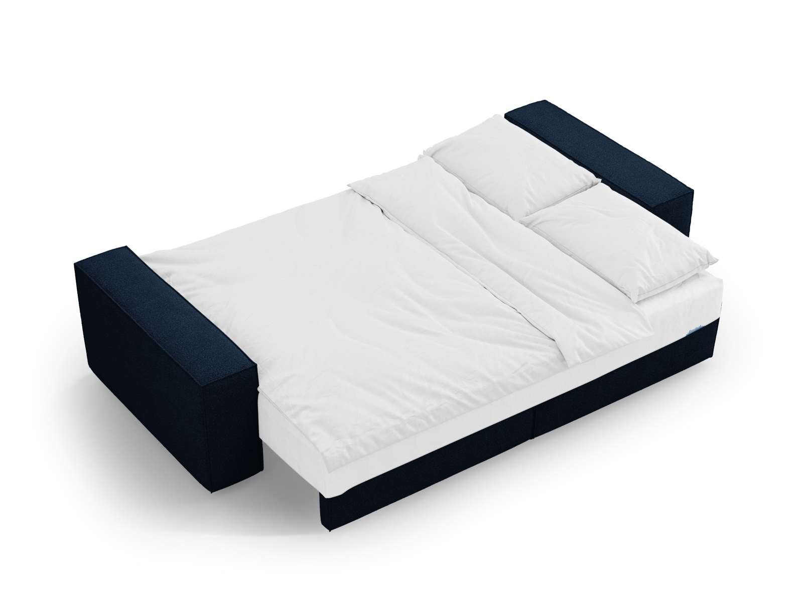 Boucle Sofa With Bed Function And Box, "Jodie", 3 Seats, 247x107x86