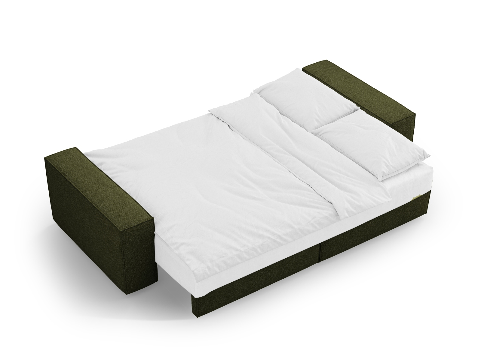 Boucle Sofa With Bed Function And Box, "Jodie", 3 Seats, 247x107x86