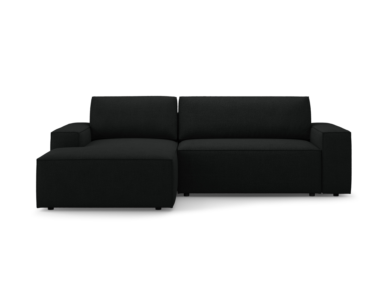 Boucle Left Corner Sofa With Bed Function And Box, "Jodie", 3 Seats, 246x151x86