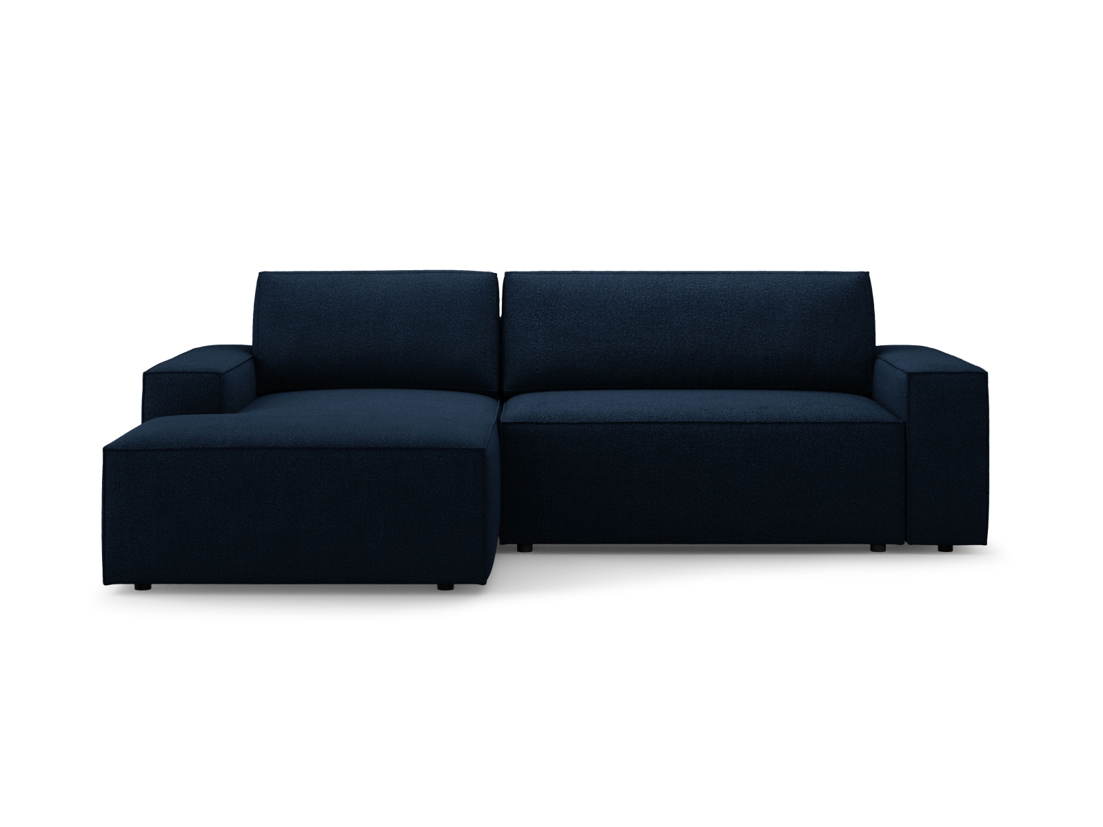 Boucle Left Corner Sofa With Bed Function And Box, "Jodie", 3 Seats, 246x151x86