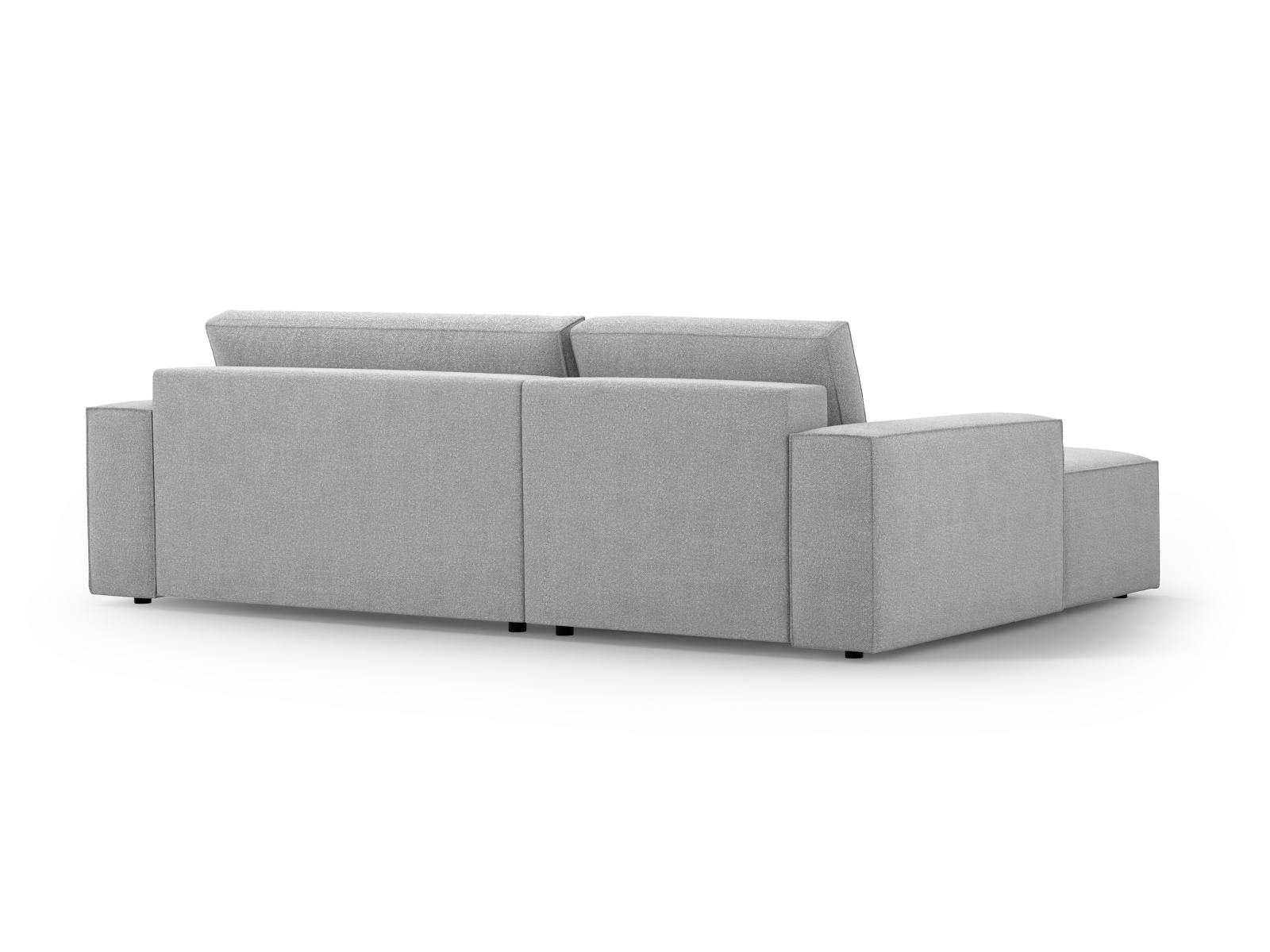 Boucle Left Corner Sofa With Bed Function And Box, "Jodie", 3 Seats, 246x151x86