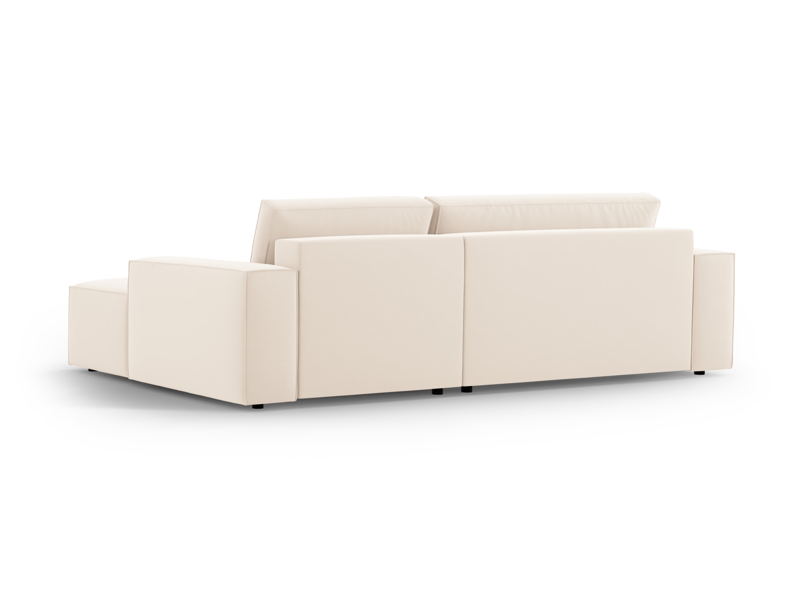 Velvet Right Corner Sofa With Bed Function And Box, "Jodie", 3 Seats, 246x151x86
