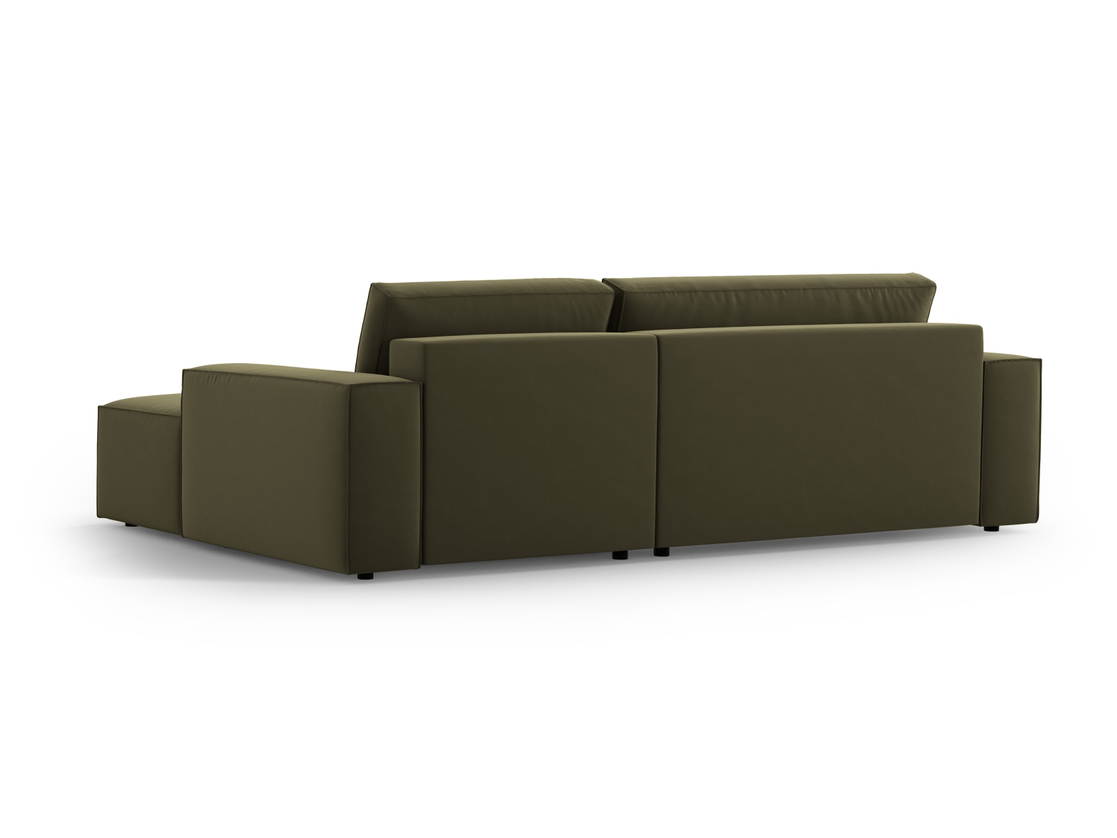 Velvet Right Corner Sofa With Bed Function And Box, "Jodie", 3 Seats, 246x151x86