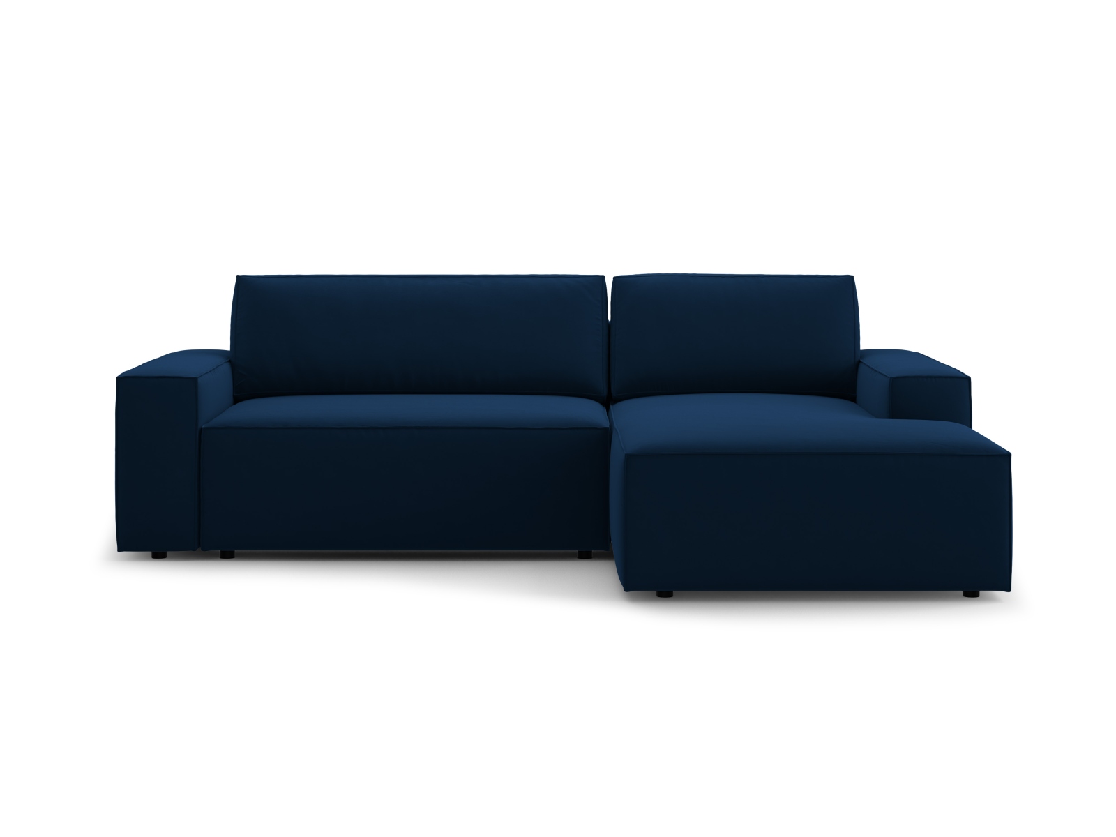 Velvet Right Corner Sofa With Bed Function And Box, "Jodie", 3 Seats, 246x151x86