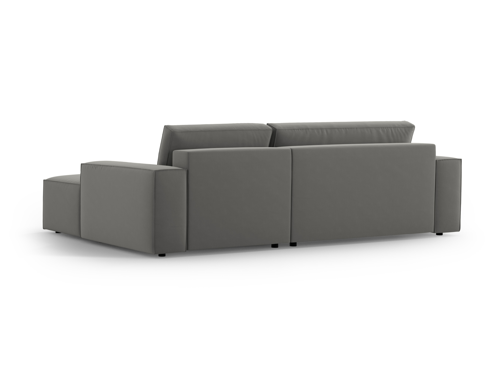 Velvet Right Corner Sofa With Bed Function And Box, "Jodie", 3 Seats, 246x151x86