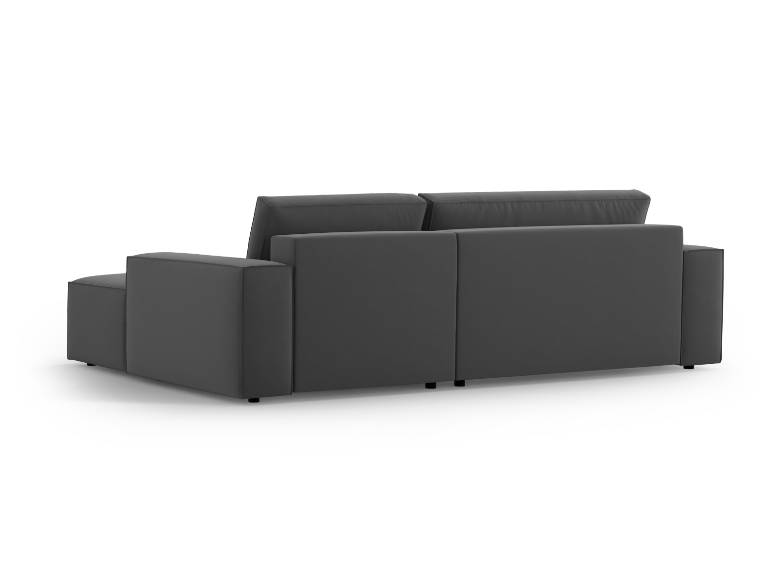 Velvet Right Corner Sofa With Bed Function And Box, "Jodie", 3 Seats, 246x151x86