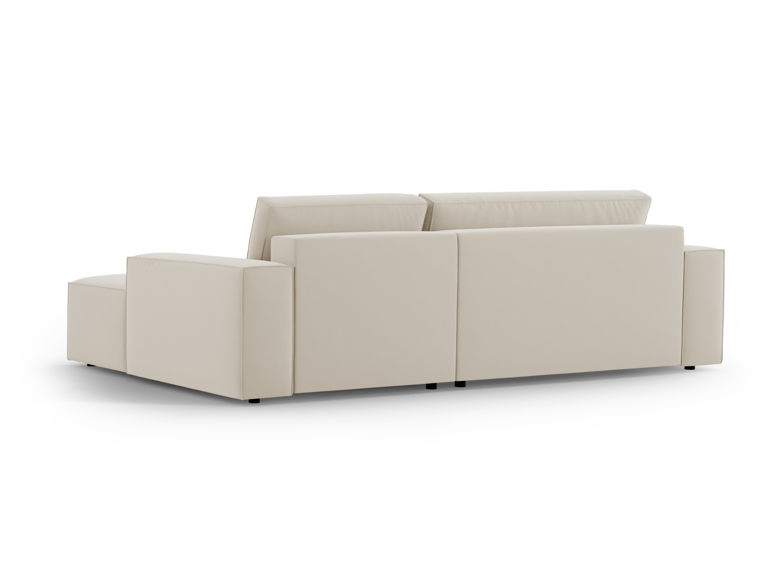 Velvet Right Corner Sofa With Bed Function And Box, "Jodie", 3 Seats, 246x151x86