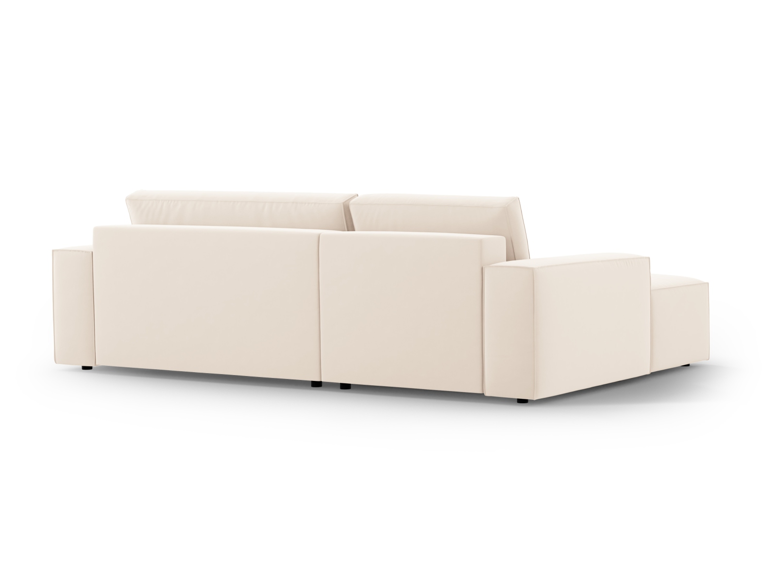 Velvet Left Corner Sofa With Bed Function And Box, "Jodie", 3 Seats, 246x151x86