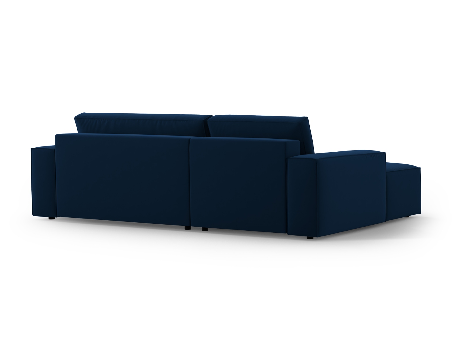 Velvet Left Corner Sofa With Bed Function And Box, "Jodie", 3 Seats, 246x151x86
