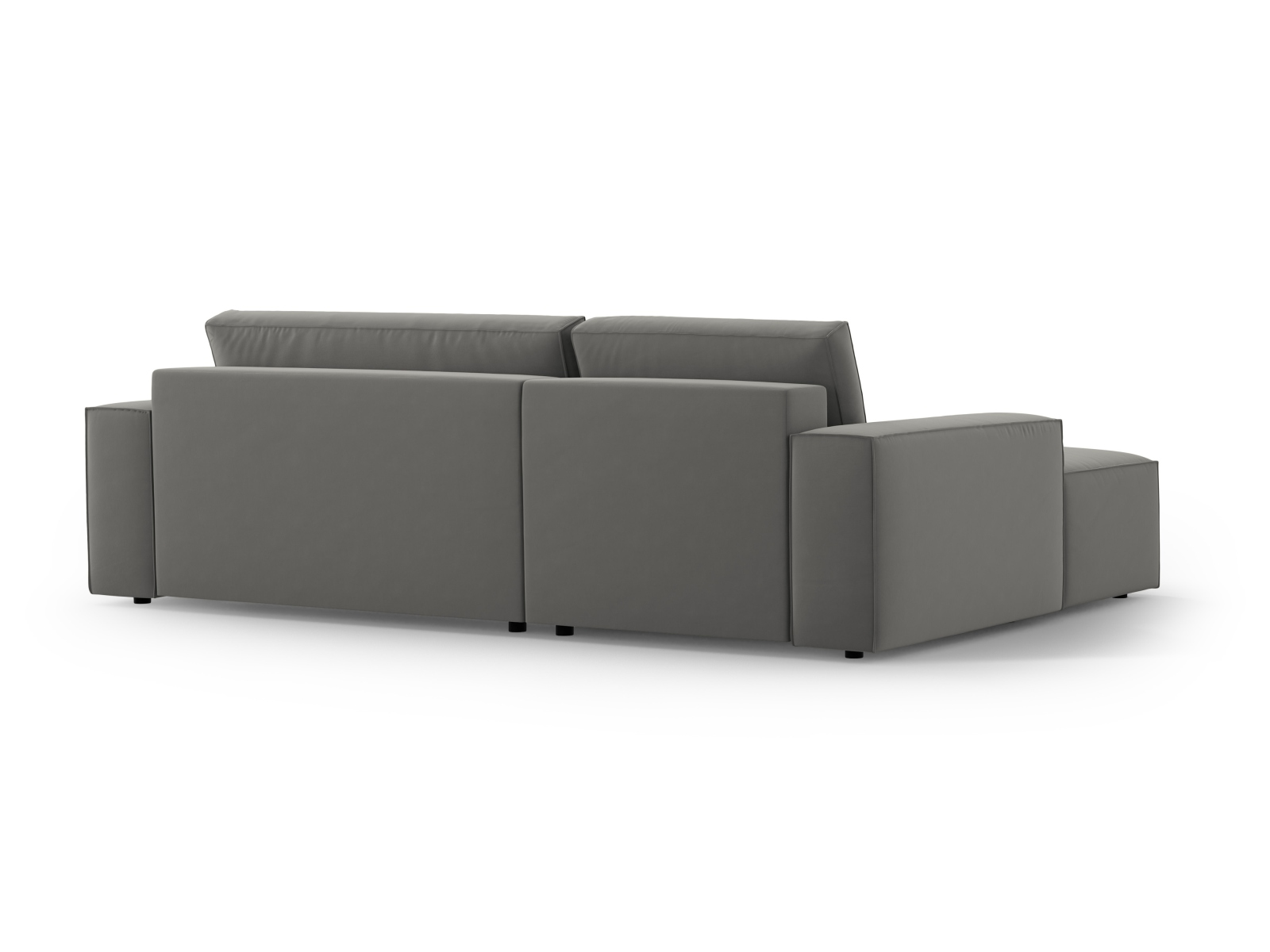 Velvet Left Corner Sofa With Bed Function And Box, "Jodie", 3 Seats, 246x151x86