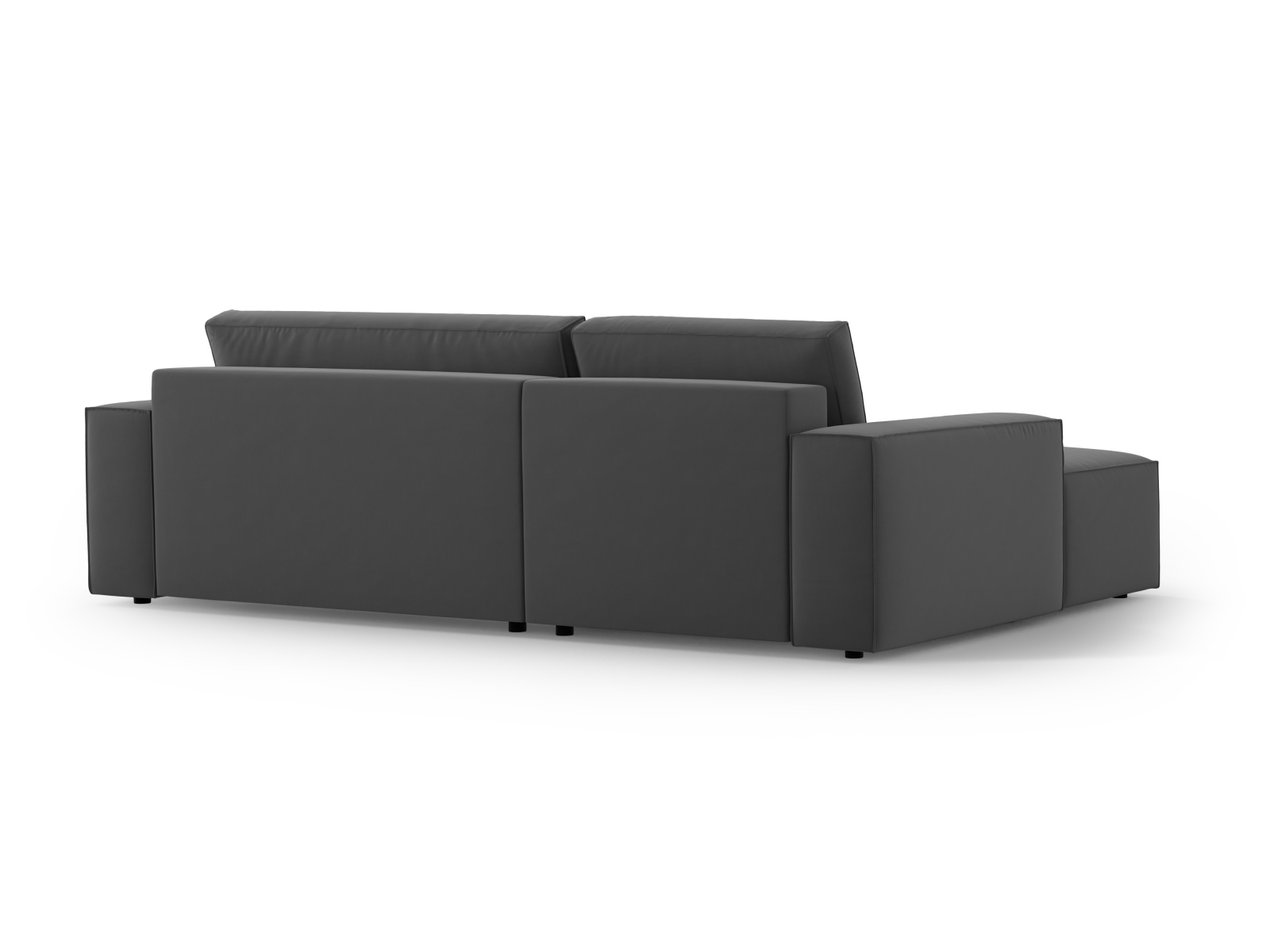 Velvet Left Corner Sofa With Bed Function And Box, "Jodie", 3 Seats, 246x151x86