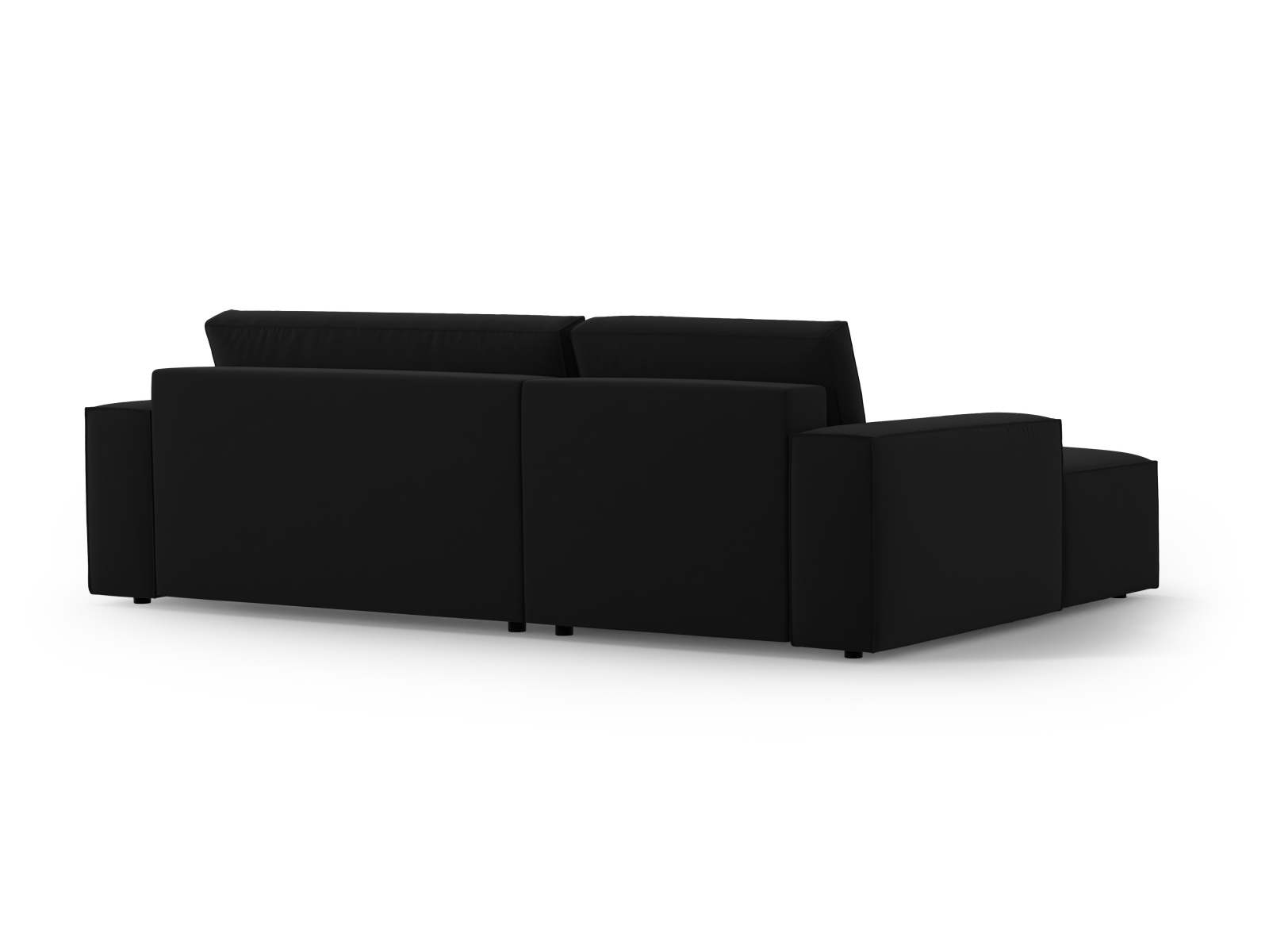 Velvet Left Corner Sofa With Bed Function And Box, "Jodie", 3 Seats, 246x151x86