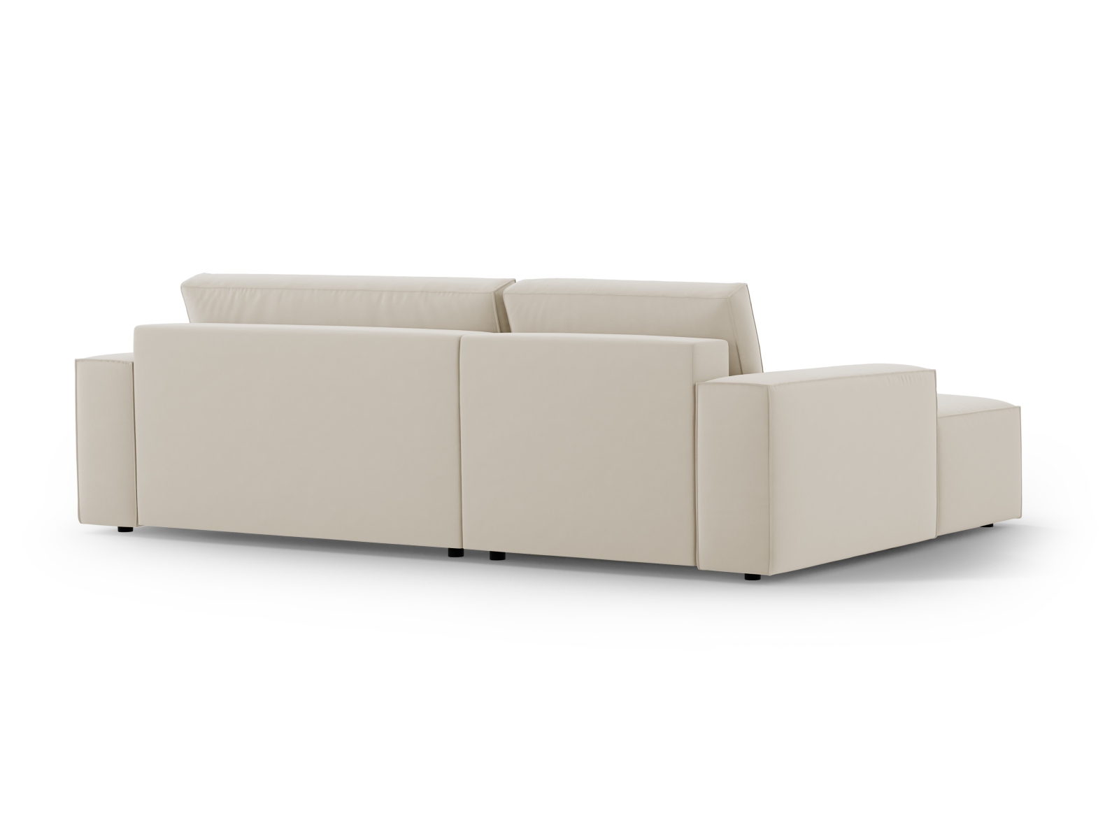 Velvet Left Corner Sofa With Bed Function And Box, "Jodie", 3 Seats, 246x151x86