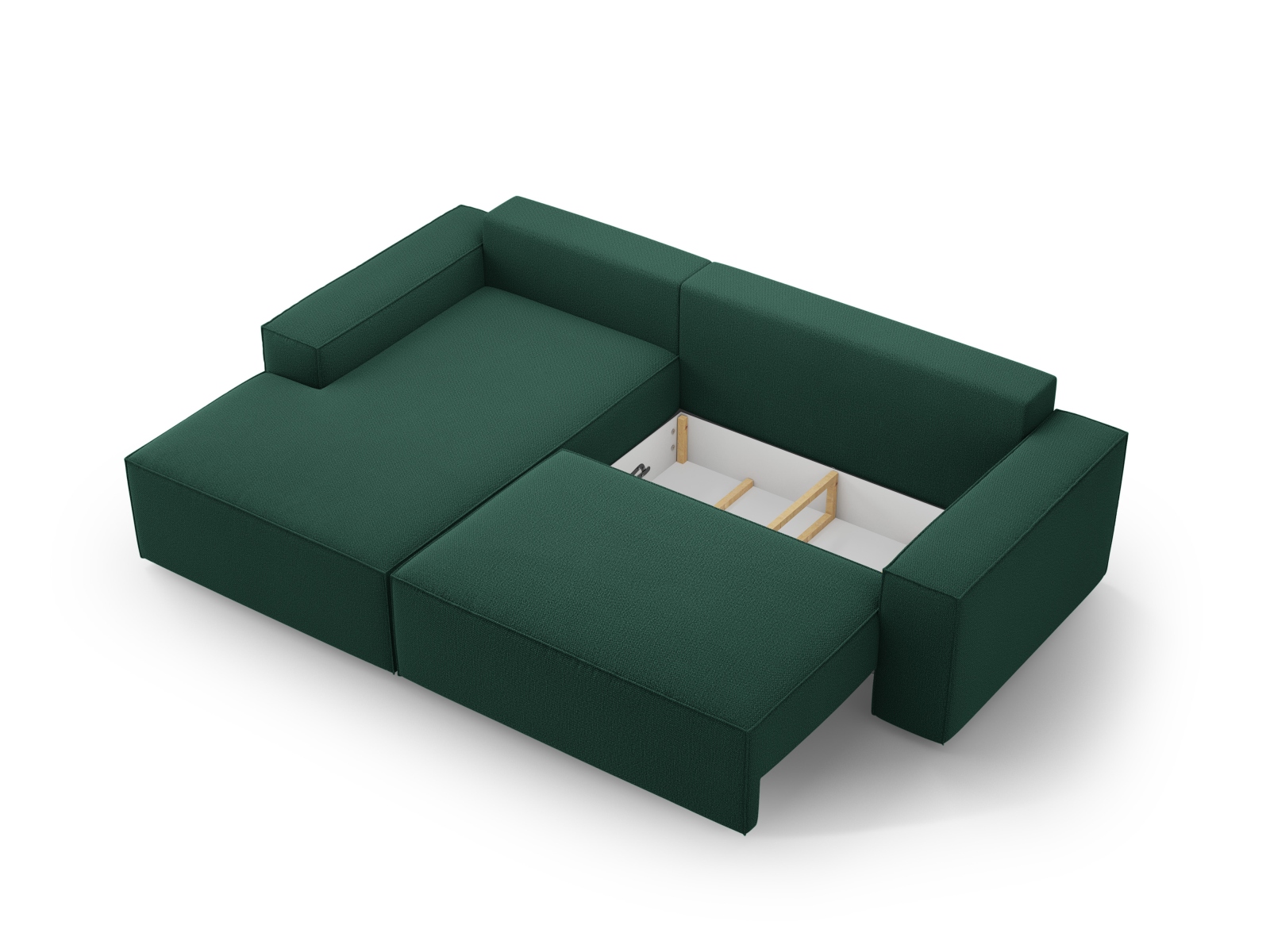 Left Corner Sofa With Bed Function And Box, "Jodie", 3 Seats, 246x151x86
