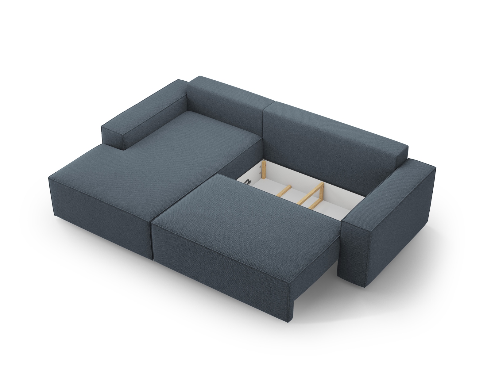 Left Corner Sofa With Bed Function And Box, "Jodie", 3 Seats, 246x151x86