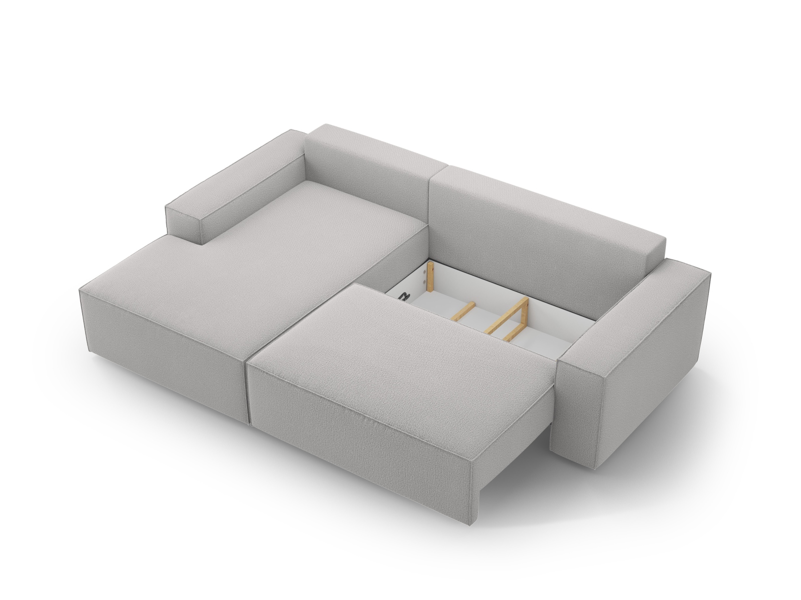 Left Corner Sofa With Bed Function And Box, "Jodie", 3 Seats, 246x151x86