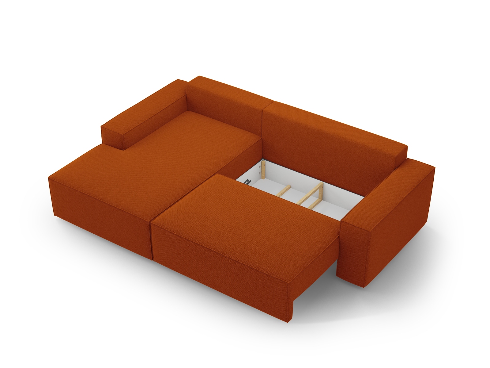 Left Corner Sofa With Bed Function And Box, "Jodie", 3 Seats, 246x151x86