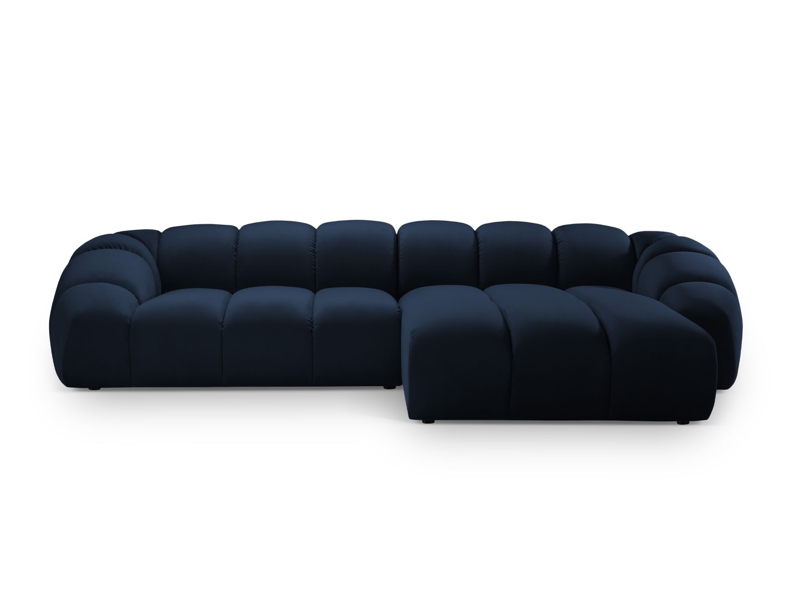 Velvet Right Corner Sofa, "Diana", 4 Seats, 334x182x72