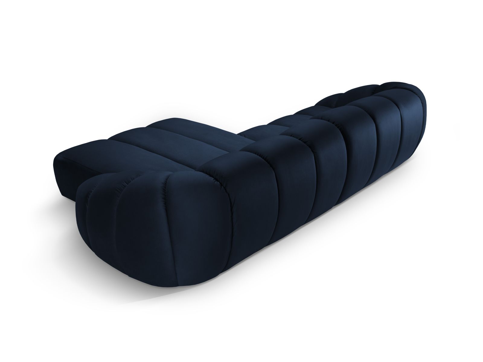 Velvet Right Corner Sofa, "Diana", 4 Seats, 334x182x72