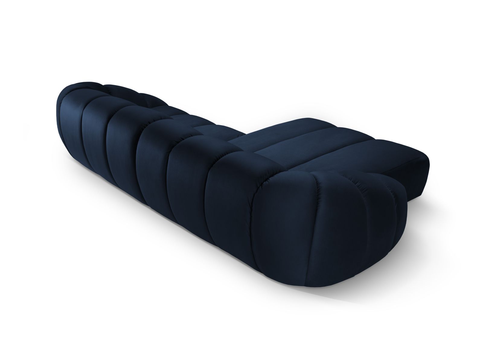 Velvet Left Corner Sofa, "Diana", 4 Seats, 334x182x72