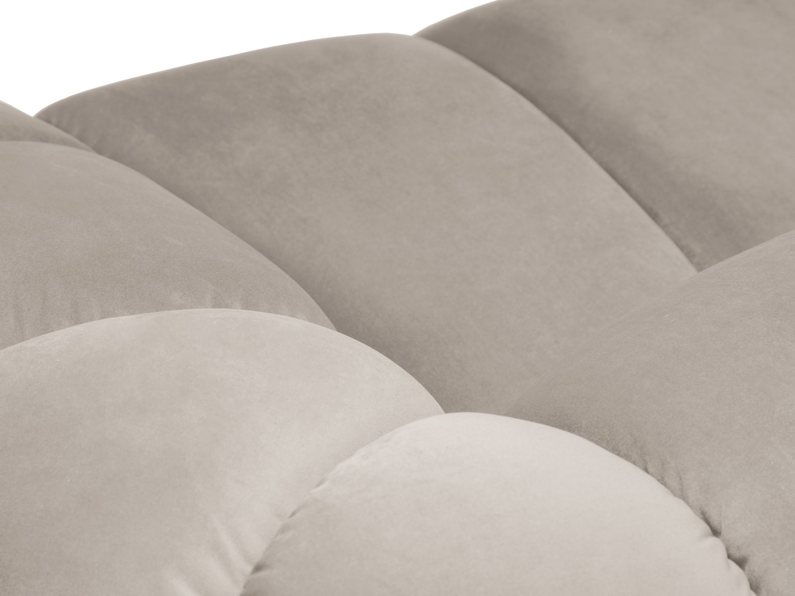 Velvet Left Corner Sofa, "Diana", 4 Seats, 334x182x72