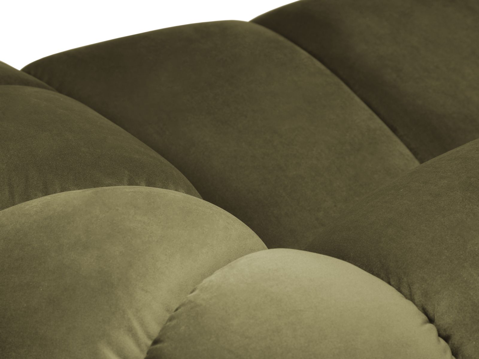 Velvet Left Corner Sofa, "Diana", 4 Seats, 334x182x72
