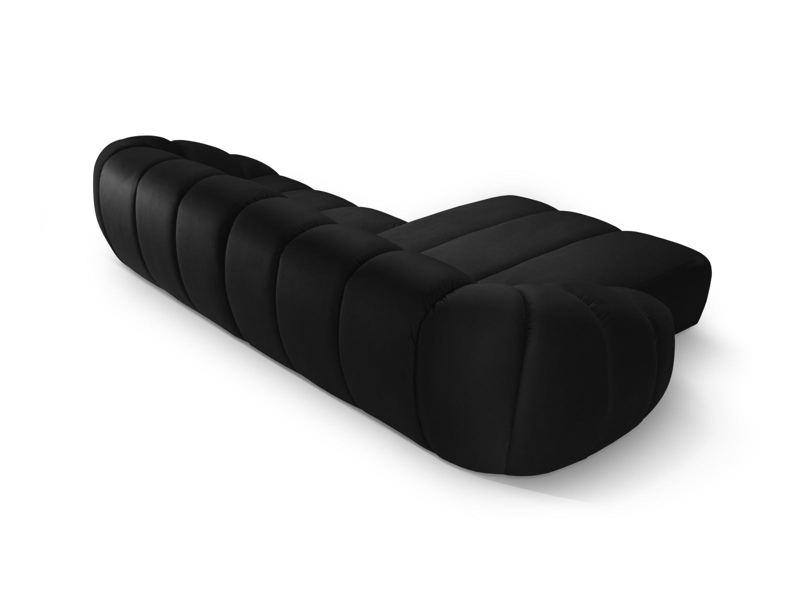 Velvet Left Corner Sofa, "Diana", 4 Seats, 334x182x72
