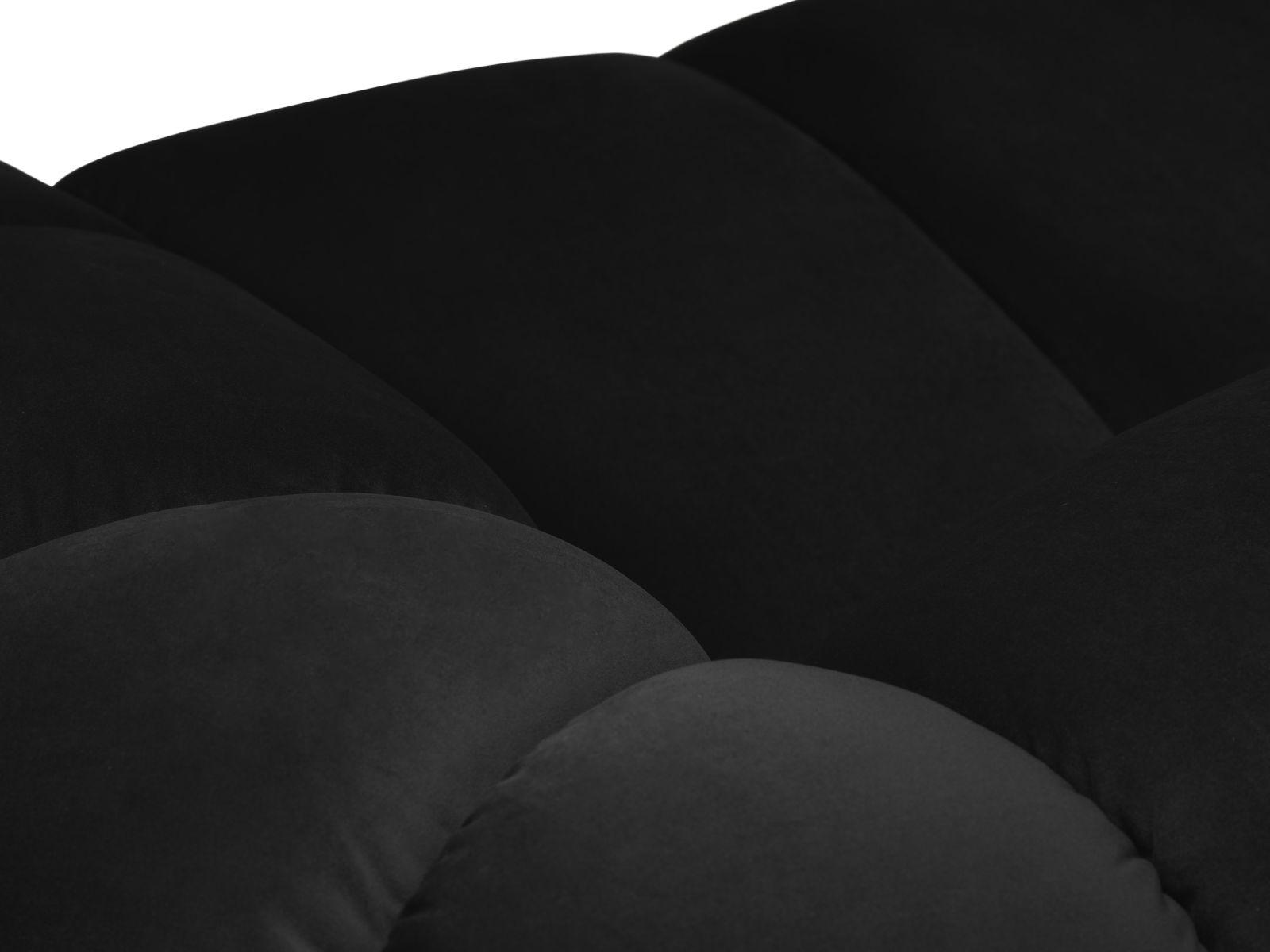 Velvet Left Corner Sofa, "Diana", 4 Seats, 334x182x72