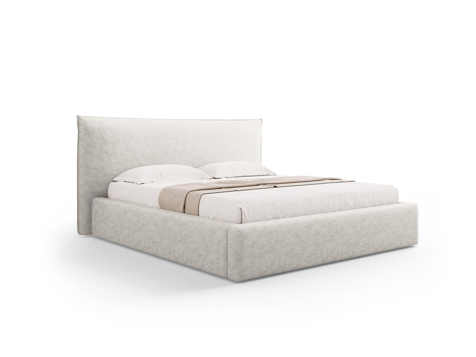 Storage Bed With Headboard, "Kaelle", 180x223x111