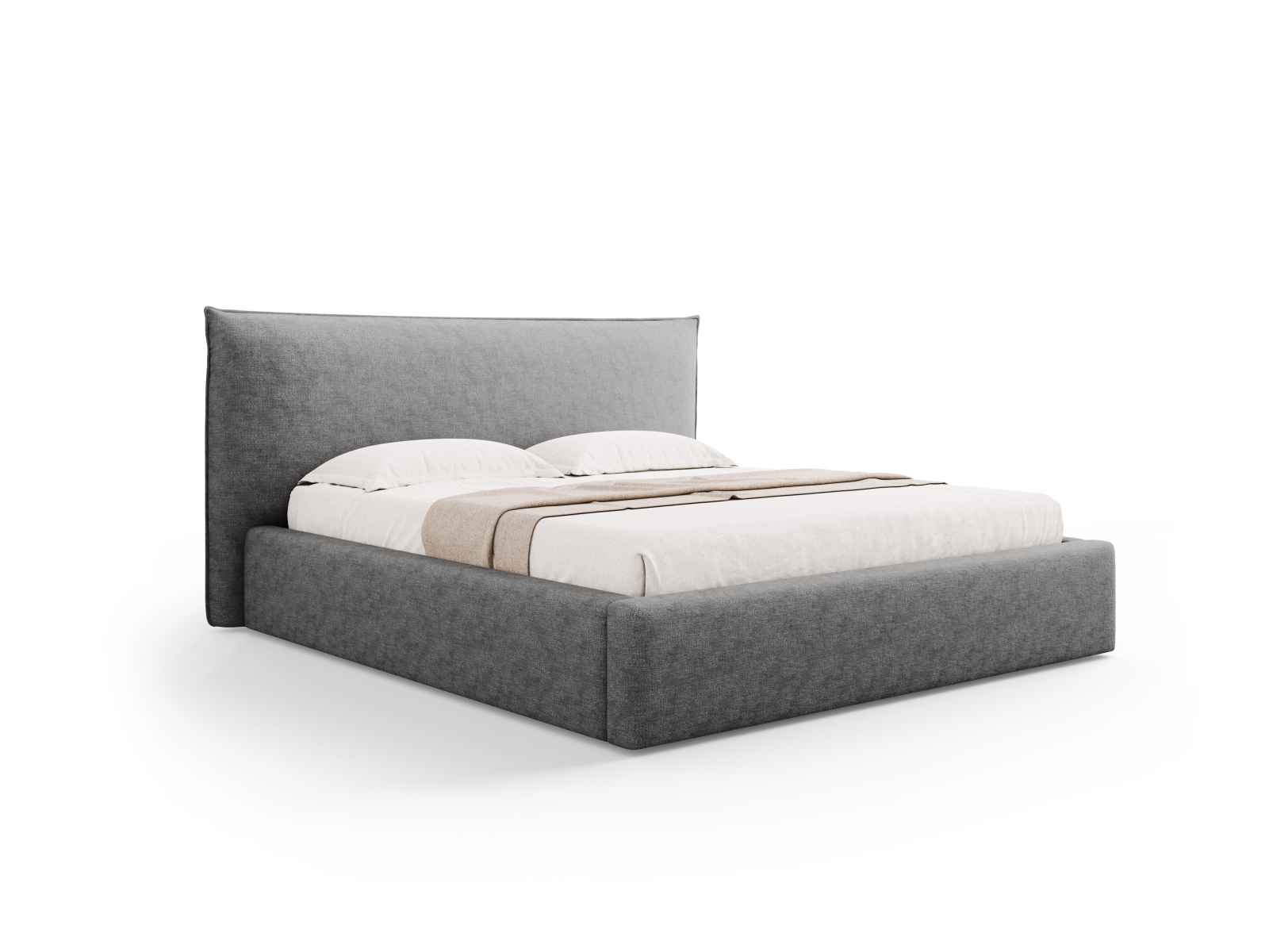 Storage Bed With Headboard, "Kaelle", 180x223x111