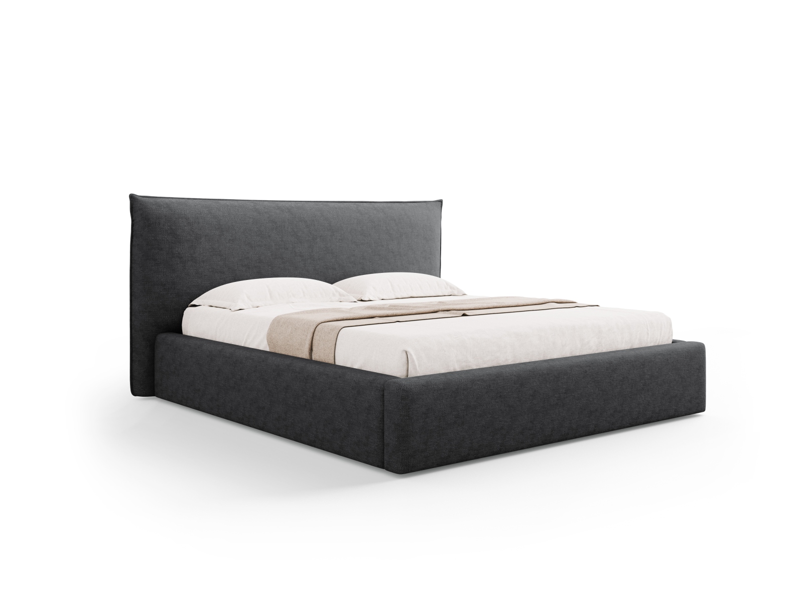 Storage Bed With Headboard, "Kaelle", 180x223x111