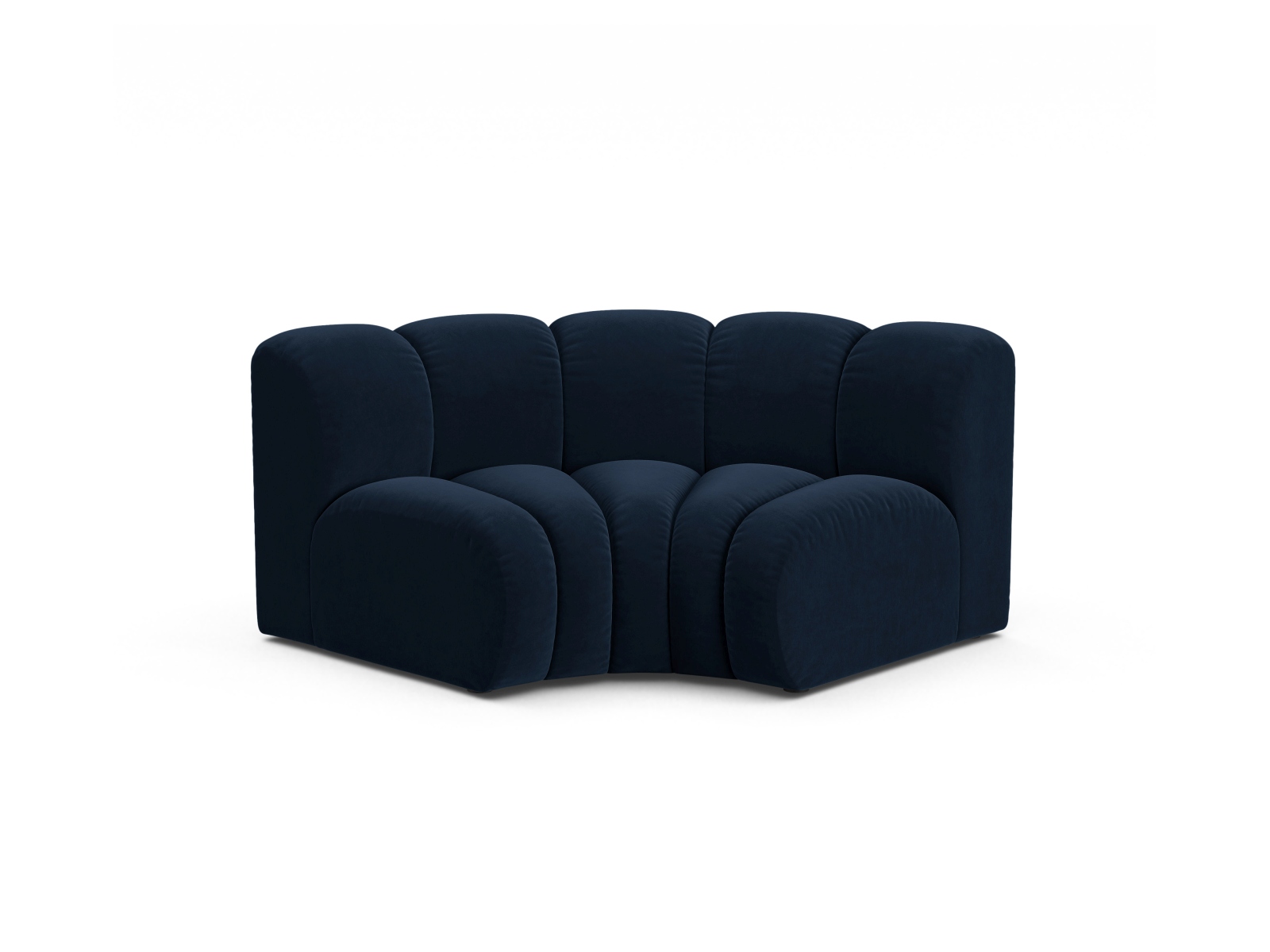 Velvet Modul Corner, "Lupine", 1 Seat, 185x95x70