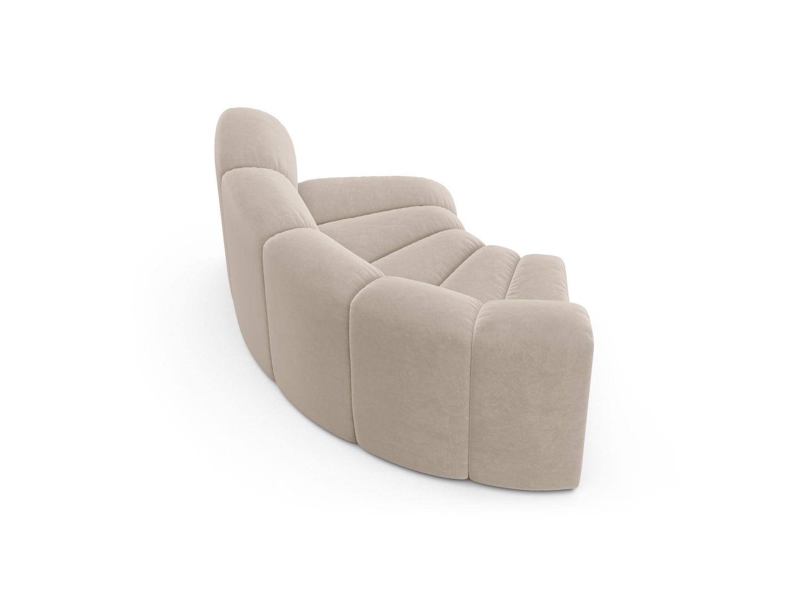 Velvet Modul Corner, "Lupine", 1 Seat, 185x95x70