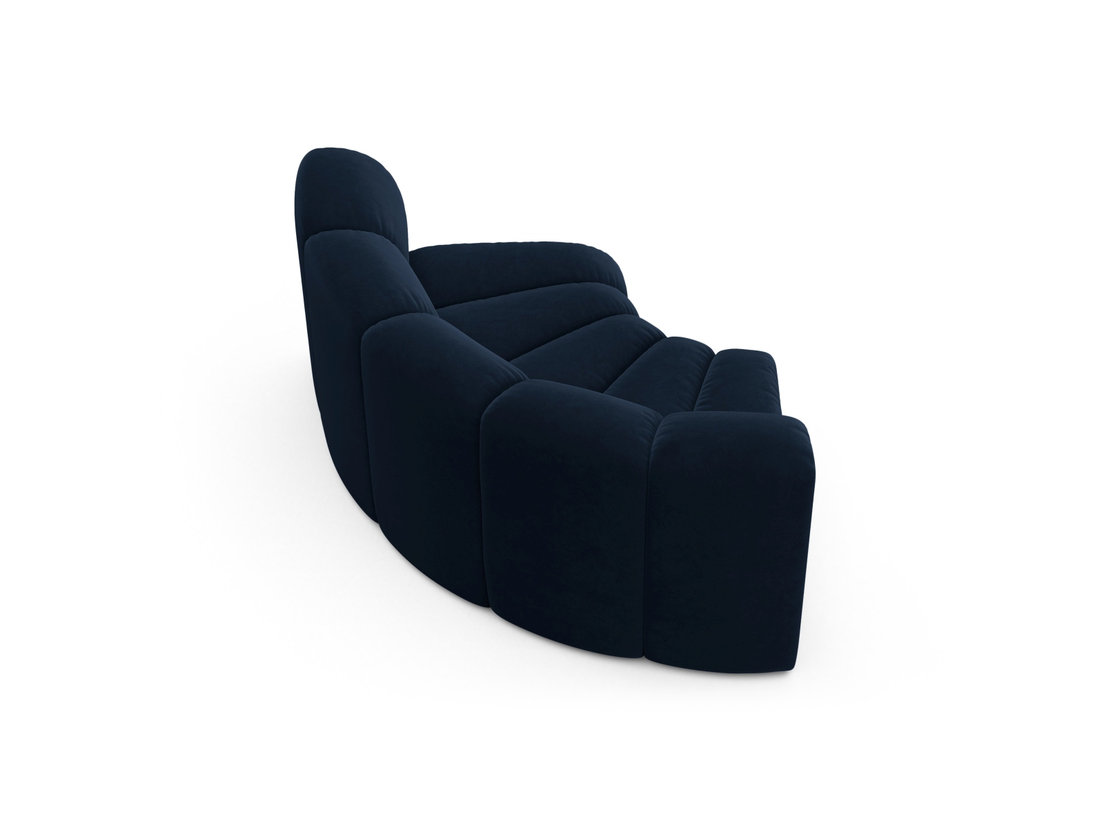 Velvet Modul Corner, "Lupine", 1 Seat, 185x95x70